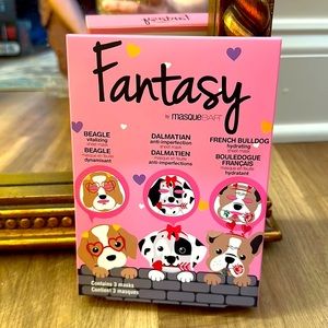 Masque Bar fantasy Valentines puppy mask set 3beagle Dalmatian & French bulldog